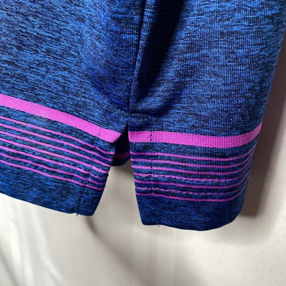 Grand Slam Performance Golf Short Sleeve Striped Polo Shirt Size XXL Blue Purple - Picture 6 of 11